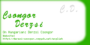 csongor derzsi business card